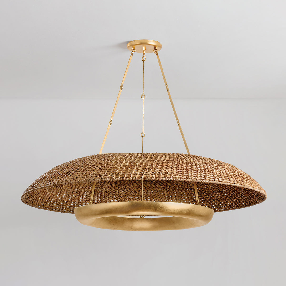 Oakmont Chandelier - Woven Rattan- LED Lighting - Dear Keaton