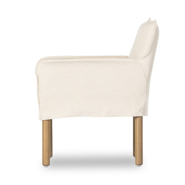 Ava Slipcover Dining Chair Side View