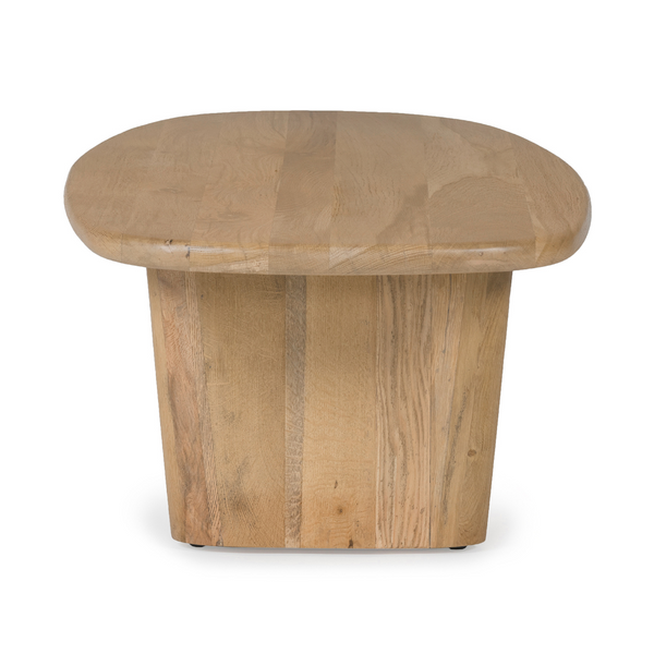 Aliso Natural Coffee Table End View