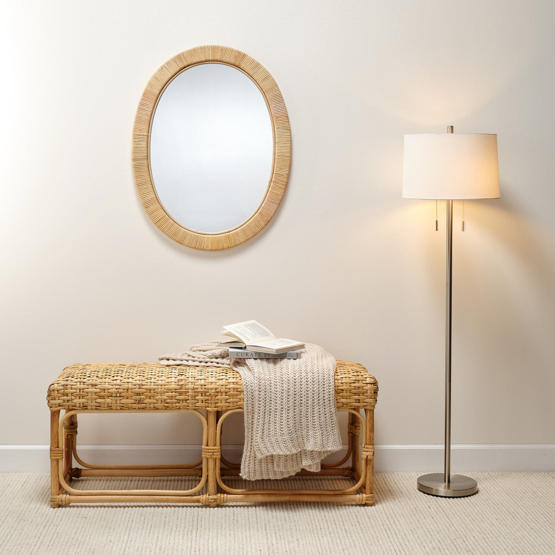 Aloha Oval Mirror - Rattan Wall Mirror - Dear Keaton