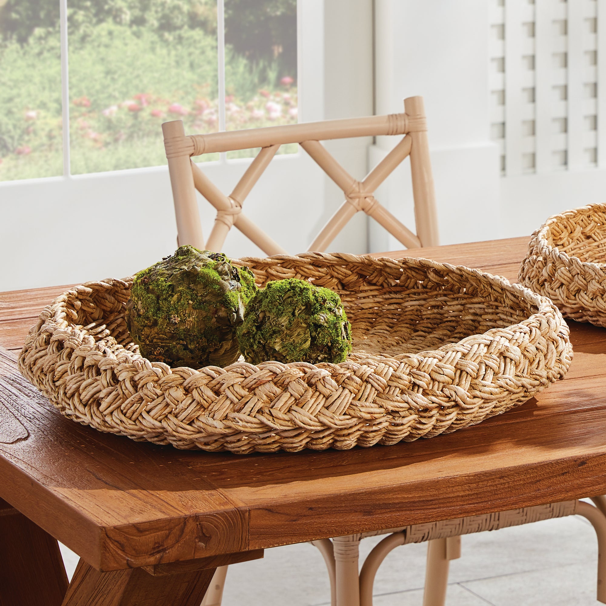 Abaca Braid Round Tray Set - Decorative Trays - Dear Keaton