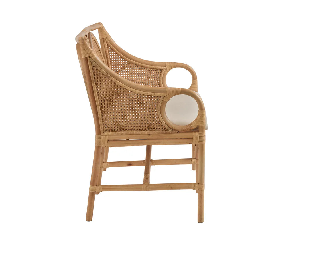 Deauville Rattan Bench - Classic Beach House Seating - Dear Keaton