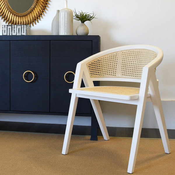 Elordi Navy Grasscloth Buffet Styled