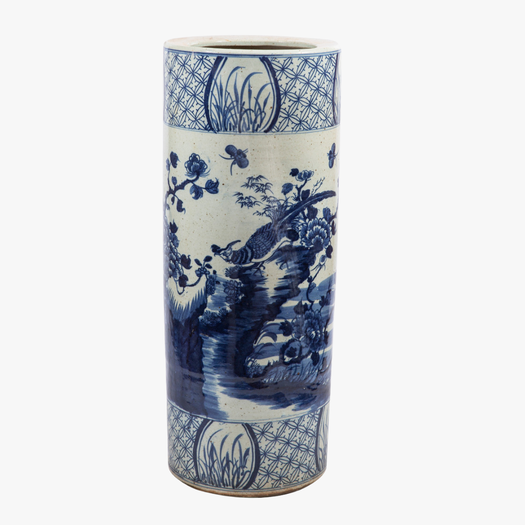 Floral Bird Umbrella Stand - Shop Blue Chinoiserie - Dear Keaton