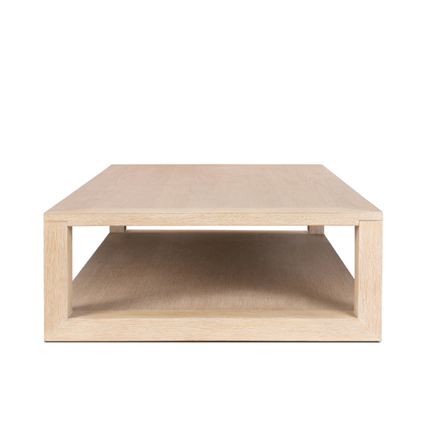 Thames Bleached Oak Coffee Table End View