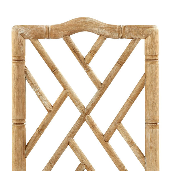 Hayden Chippendale Side Chair Fretwork Bamboo Closeup