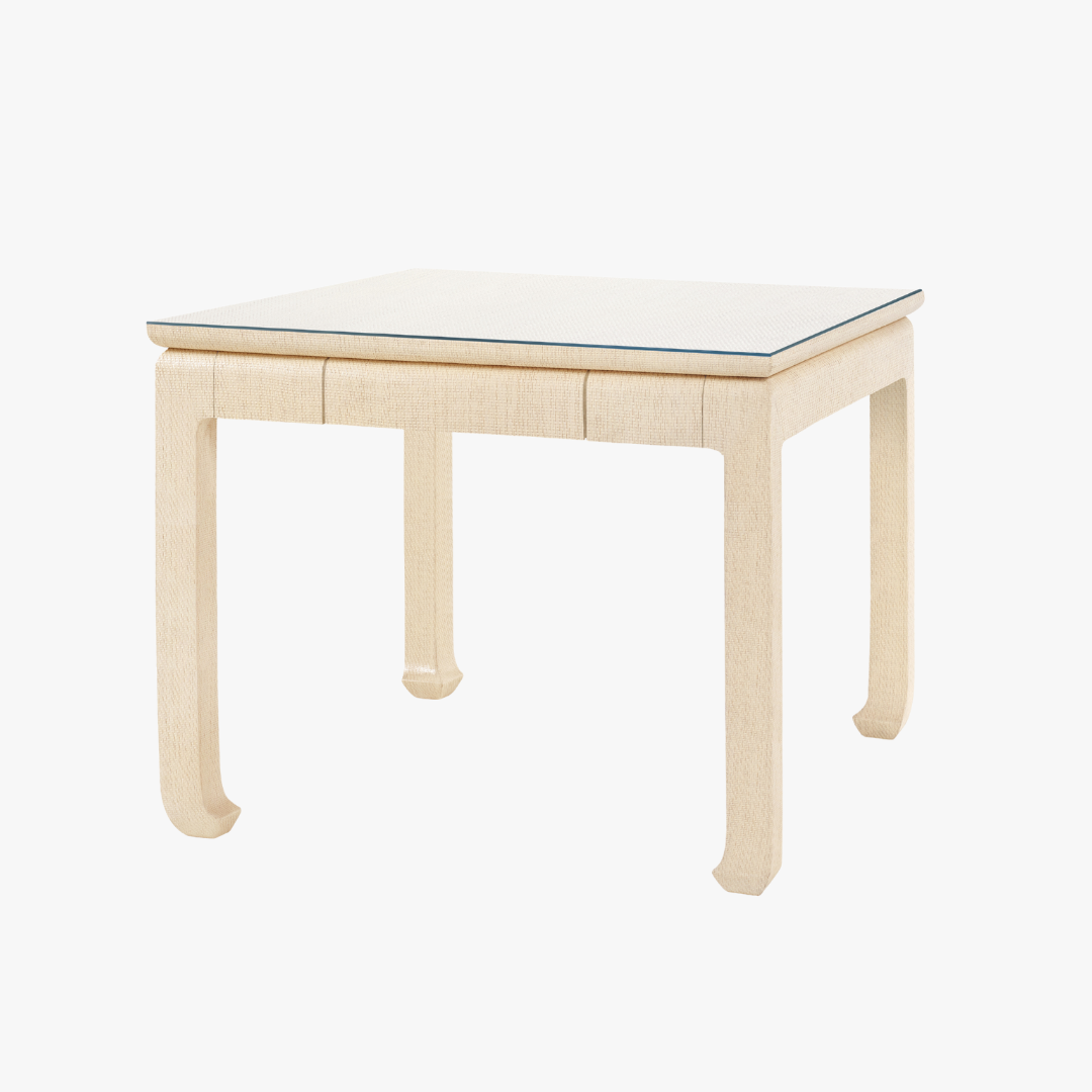 Mercer Natural Game Table - Grasscloth Furniture - Dear Keaton