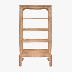 Ming Style Woven Rattan Etagere