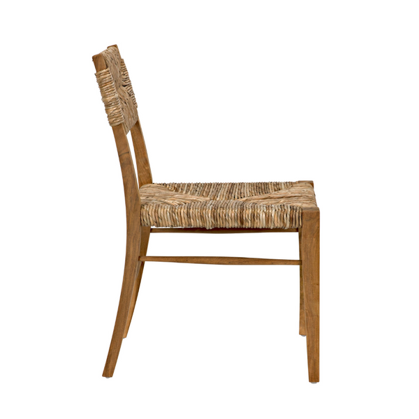 Faley Teak Dining Chair Side View