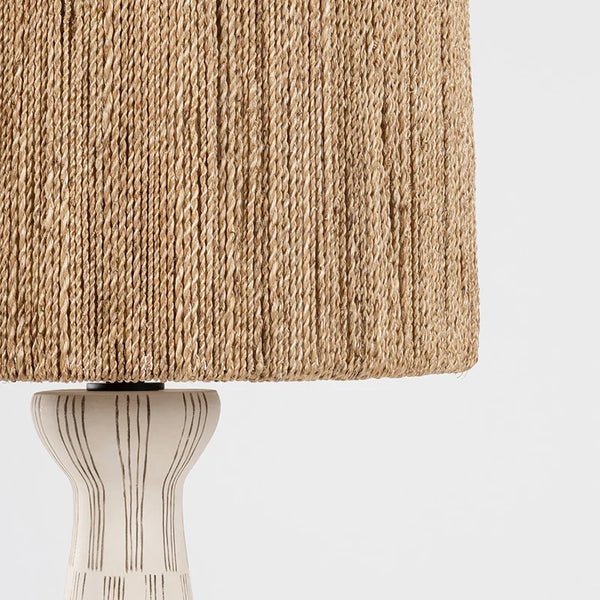 Palma Table Lamp Rope Shade Closeup