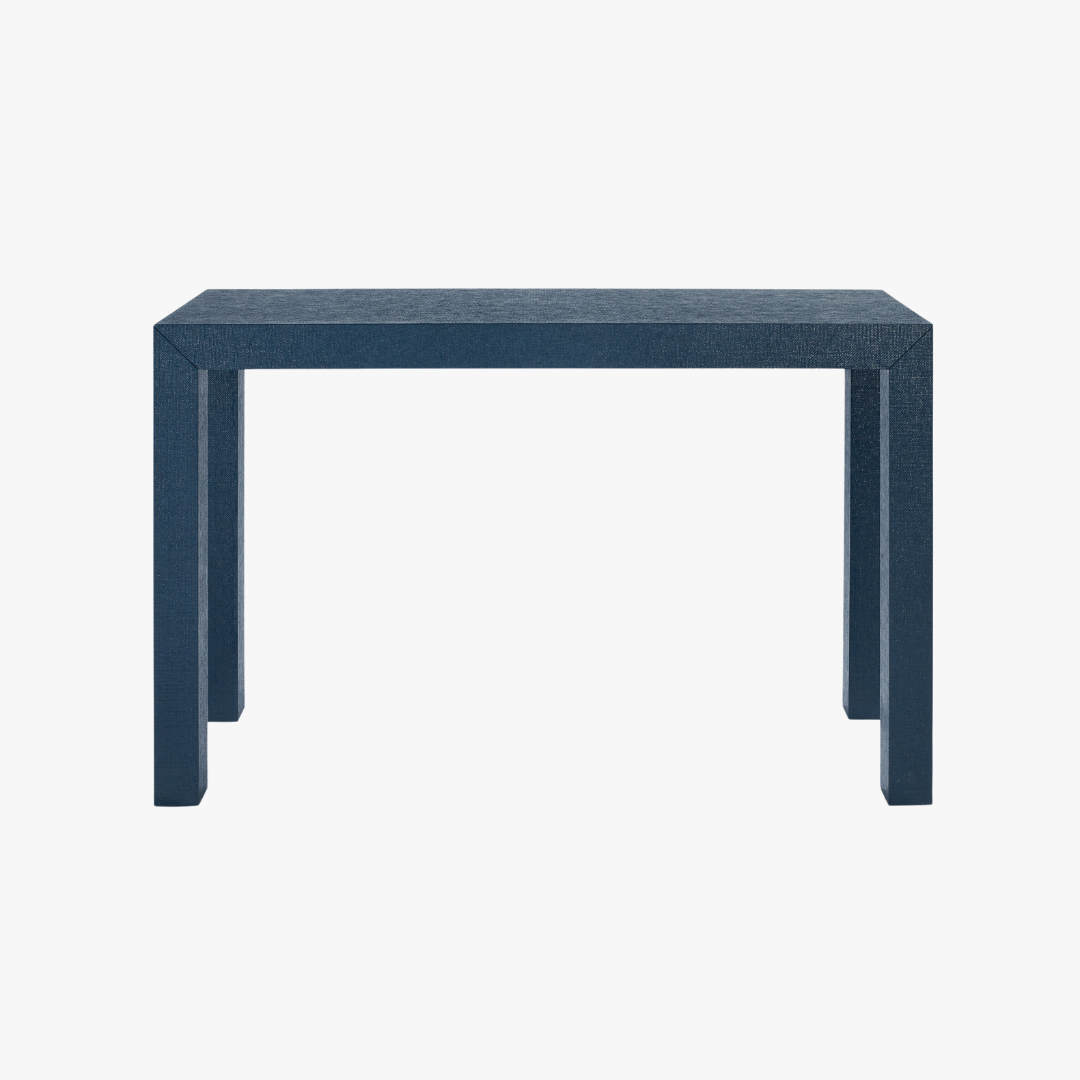 Parsons Navy Grasscloth Console - Grasscloth Furniture - Dear Keaton