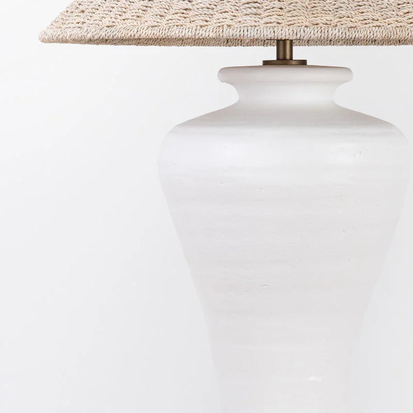 Pezante Table Lamp with woven cone shade