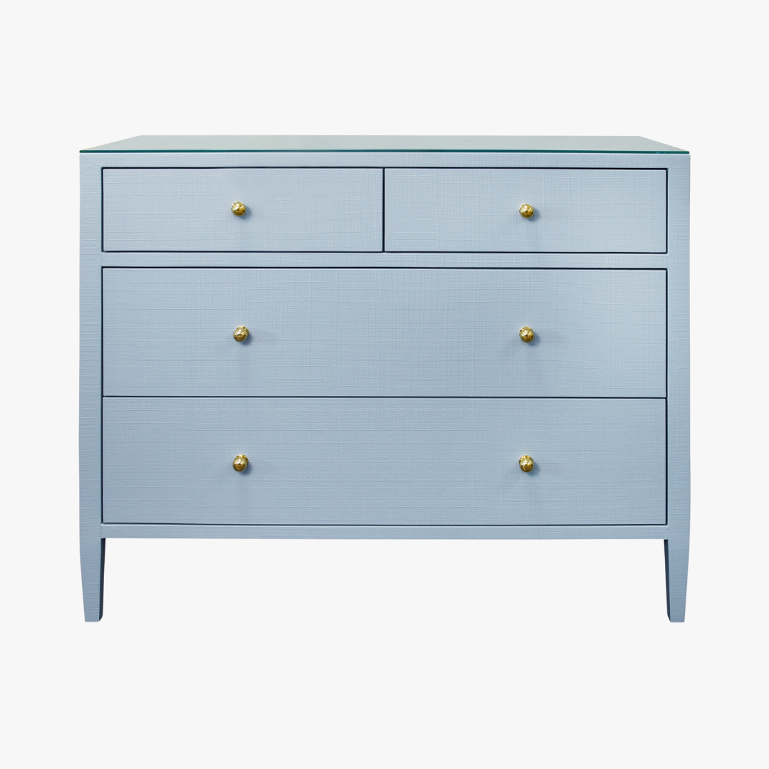 Saxon Light Blue Chest - Designer Bedroom Furniture