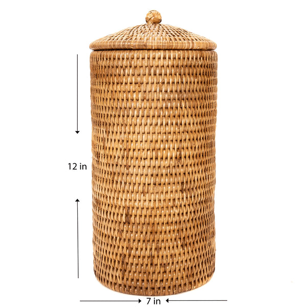 Tall Round Tissue Storage Basket Dimensions