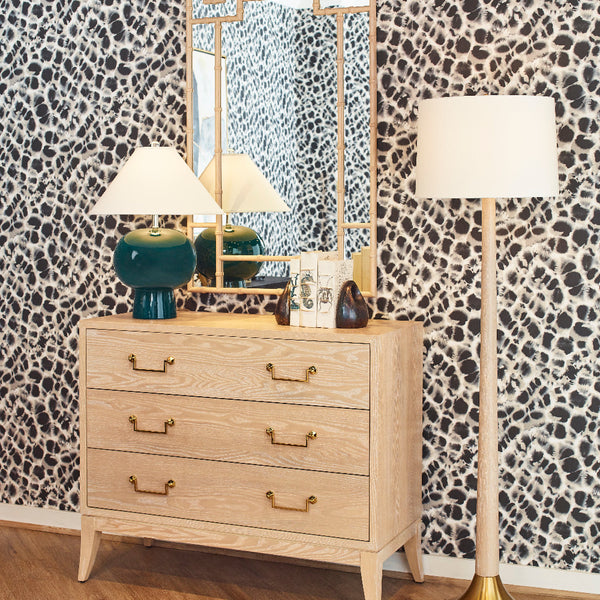 Talbot Wall Mirror Styled above Cassie Natural Chest