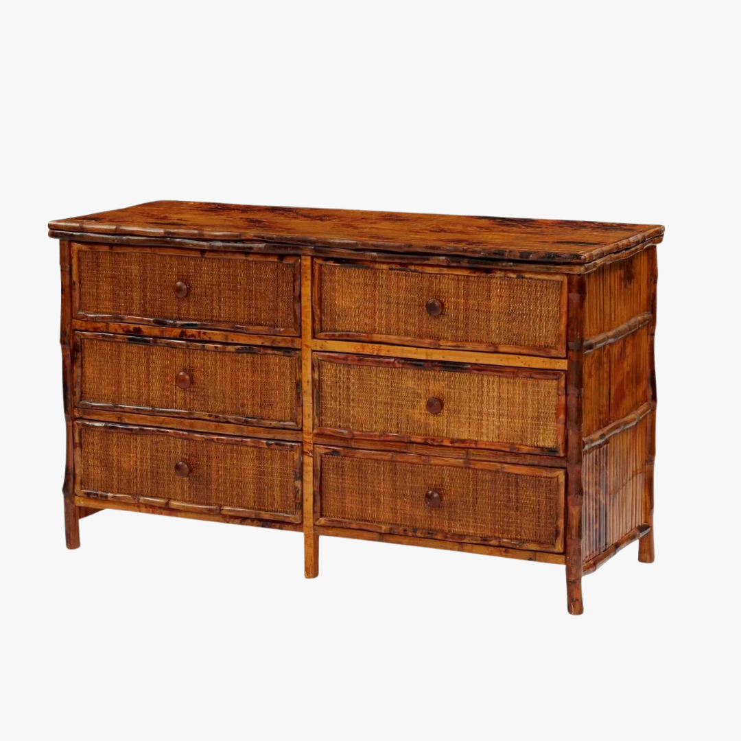 Tortoise Bamboo Dresser - Rattan Bedroom Furniture - Dear Keaton Tortoise Bamboo Dresser - Rattan Bedroom Furniture - Dear Keaton