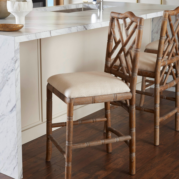 Hayden Chippendale Counter Stool Styled in Kitchen