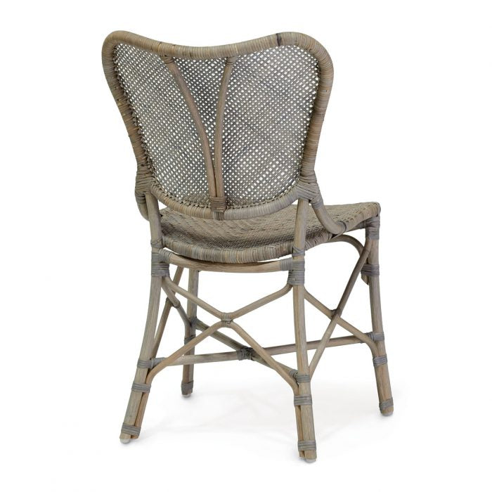 Grey wicker dining cheap chairs