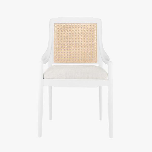 Aiden White Arm Chair