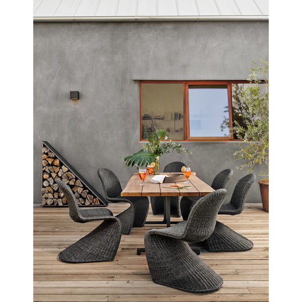 Amalfi Charcoal Outdoor Dining Chair Styled
