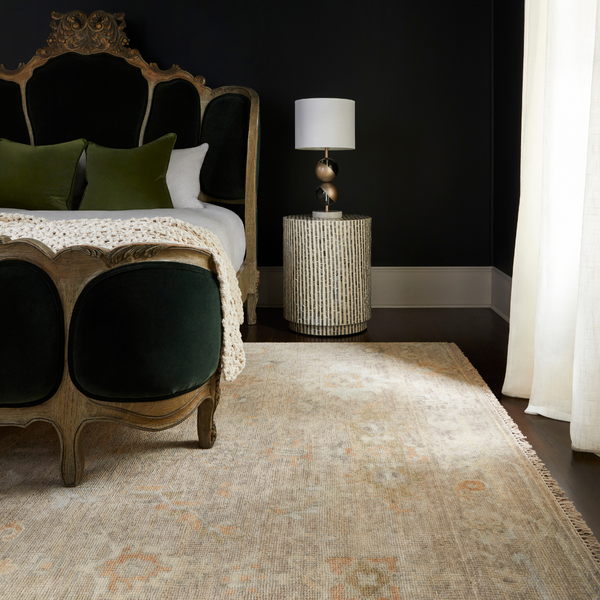 Argonne Wool Rug Styled in Bedroom