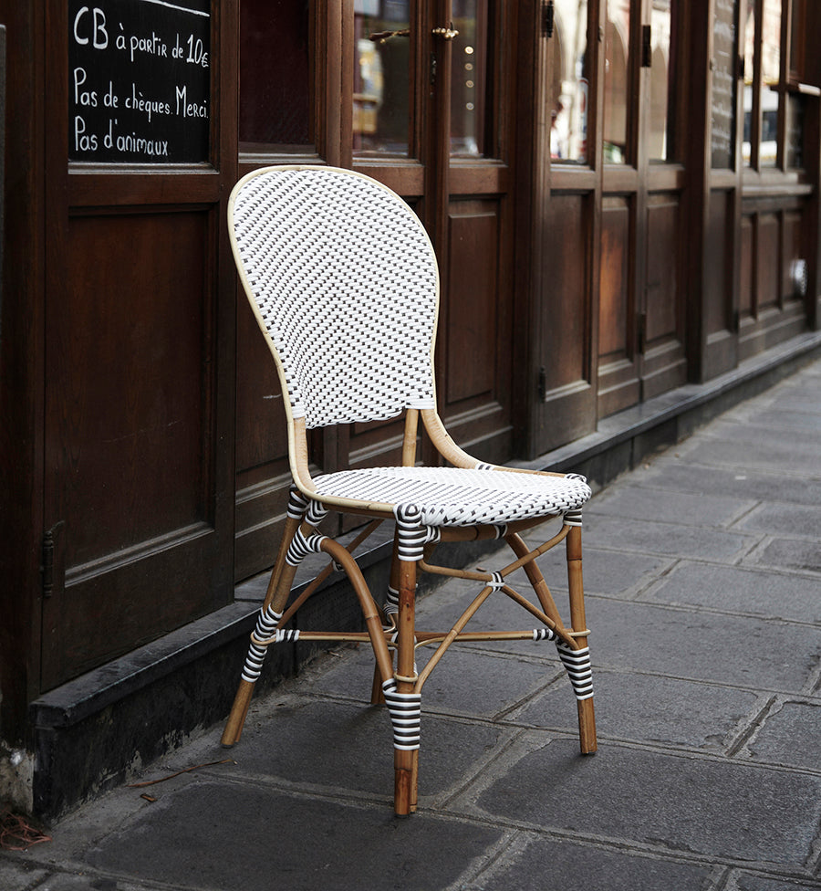 Cappuccino Dot Isabell Rattan Side Chair - Bistro Chairs - Dear Keaton