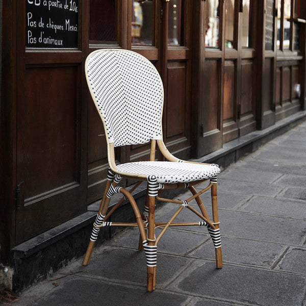 Cappuccino Dot Isabell Rattan Side Chair in Paris