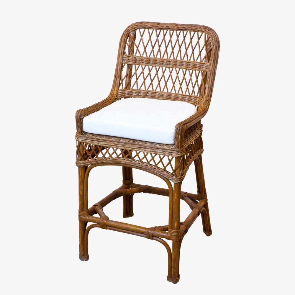 Wicker seat best sale counter stool