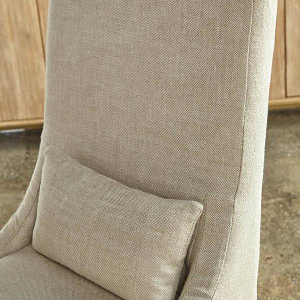 Cora Linen Dining Chair Fabric Closeup
