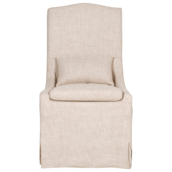 Cora Linen Dining Chair Front View