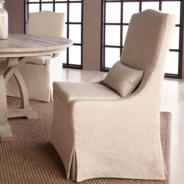Cora Linen Dining Chair Styled