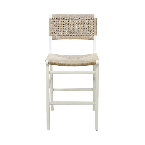 Flint White Counter Stool Front View