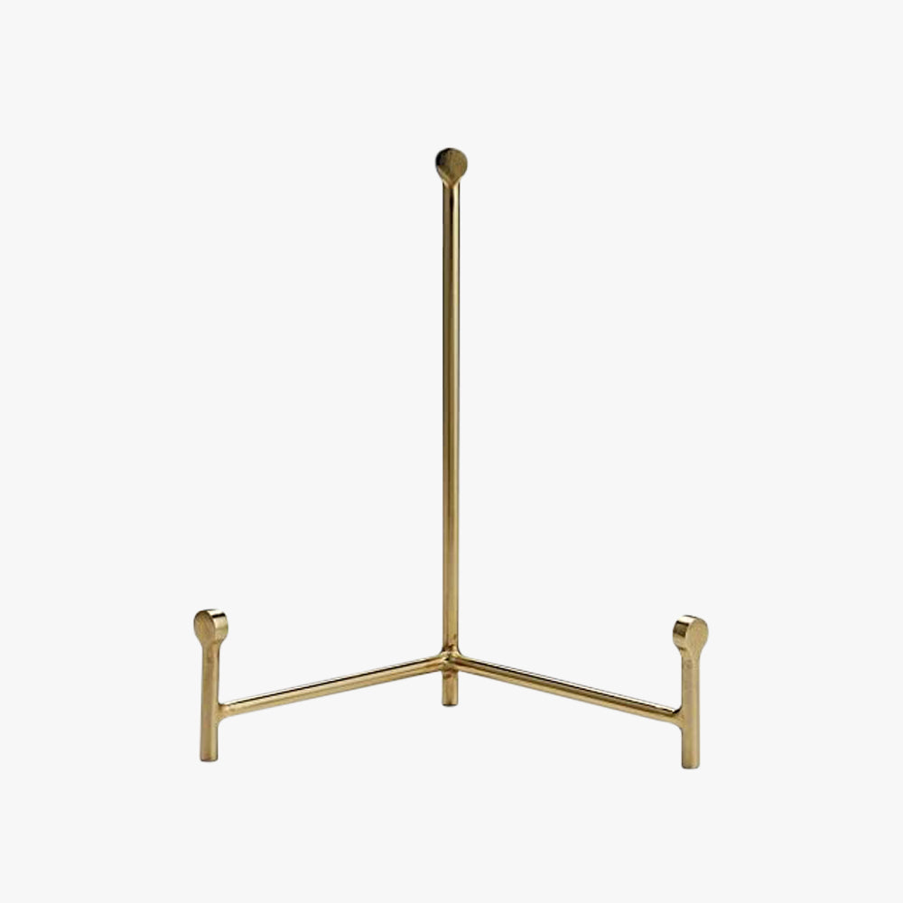 Bard's Scroll Antique Gold-toned Collapsible Easel Stand, 15 H x 11.5 W x  8.5 D (For 2.5 Deep Plates)