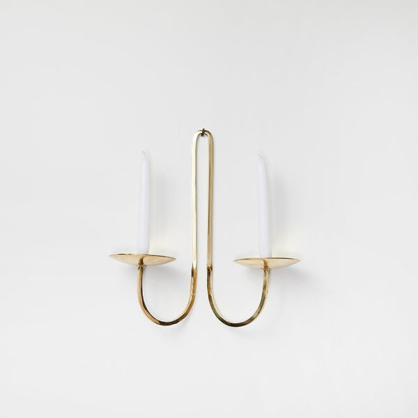 Mortimer Brass Double Sconce