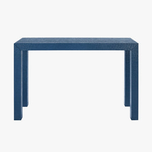Parsons Navy Grasscloth Console