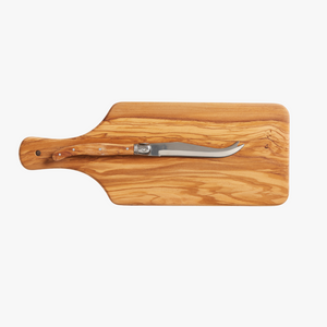 Olive Wood Board and Knife Set