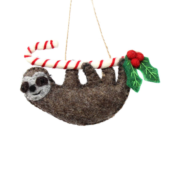 Sloth Wool Felt Ornament From Dear Keaton