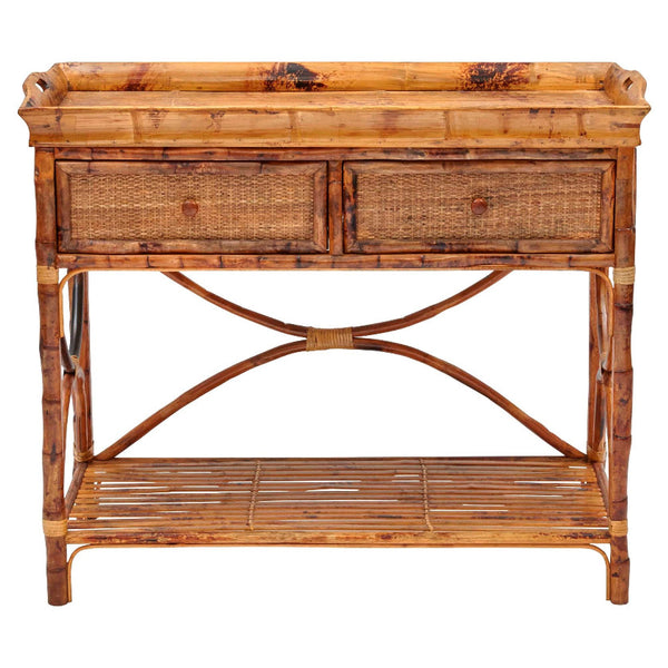 Tortoise Bamboo Serving Console from Dear Keaton - Removable tray top