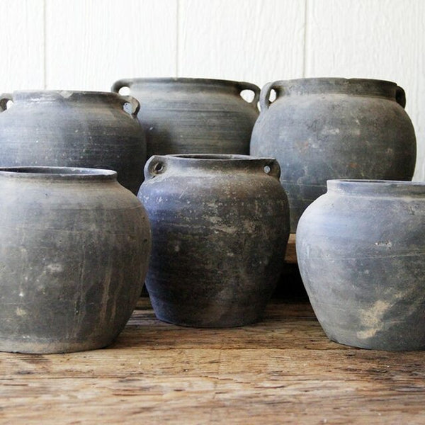 Vintage Pottery Handled Pot Styled