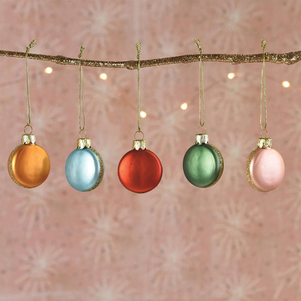 Colorful French Macaron Glass Ornament Set