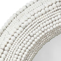Summerset White Beaded Mirror Details