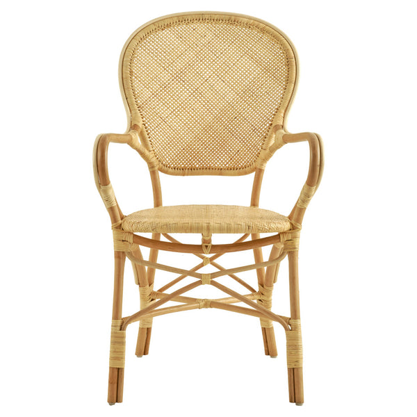 Rossini Natural Arm Chair - Rattan Bistro Chair