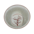 Rustic Maroon Tree Motif Bowl Interior