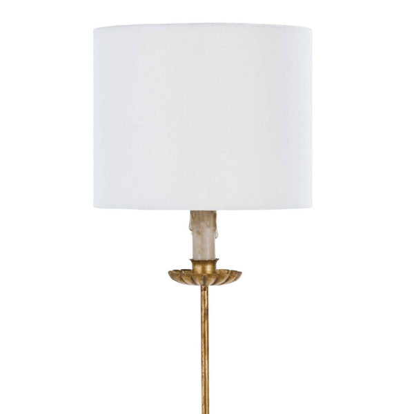 Clove Buffet Lamp - White shade closeup