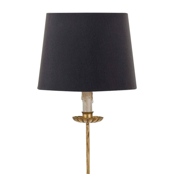 Clove Buffet Lamp with Black Linen Shade closeup