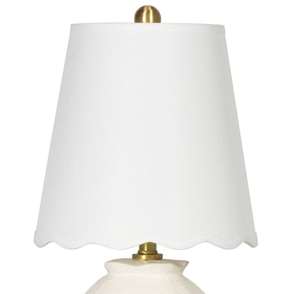 Amoria Mini Lamp scalloped edge shade closeup