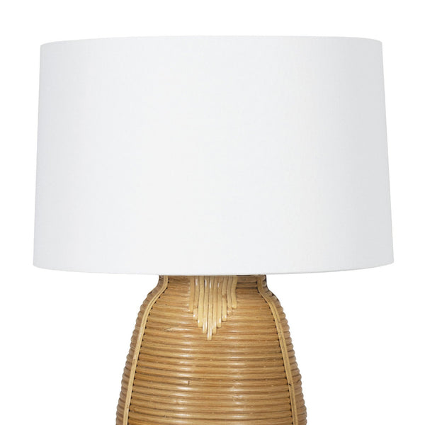 Jayden Rattan Table Lamp white shade