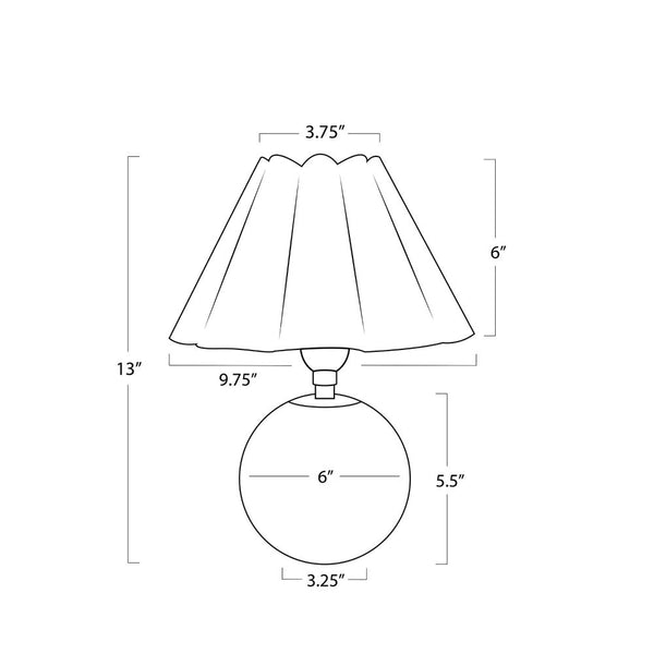 Giorgio Mini Lamp Dimensions