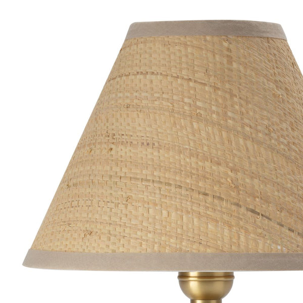 Giorgio Mini Lamp with  Woven Rattan Shade closeup