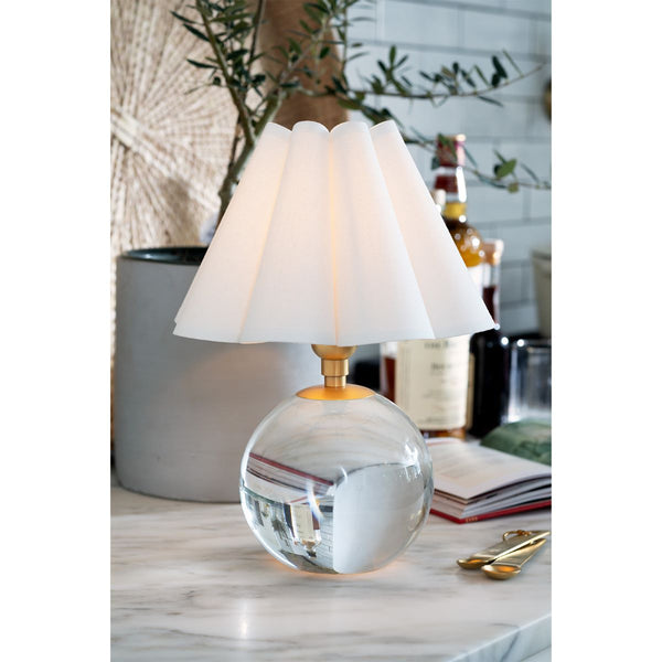 Giorgio Mini Lamp with White Scalloped Shade